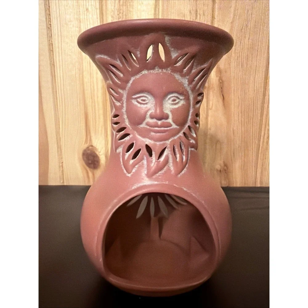 Vintage Partylite Sunesta Chiminea Tealight Terracotta Candle Holder Celestial